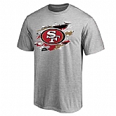 Men's San Francisco 49ers NFL Pro Line True Color T-Shirt Heathered Gray,baseball caps,new era cap wholesale,wholesale hats
